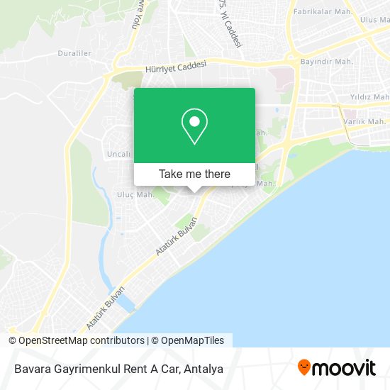 Bavara Gayrimenkul Rent A Car map