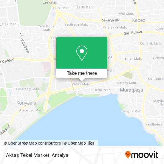 Aktaş Tekel Market map
