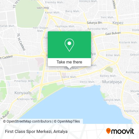 First Class Spor Merkezi map