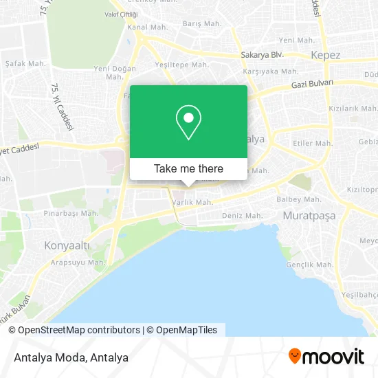 Antalya Moda map