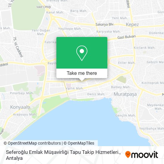 Seferoğlu Emlak Müşavirliği Tapu Takip Hizmetleri. map