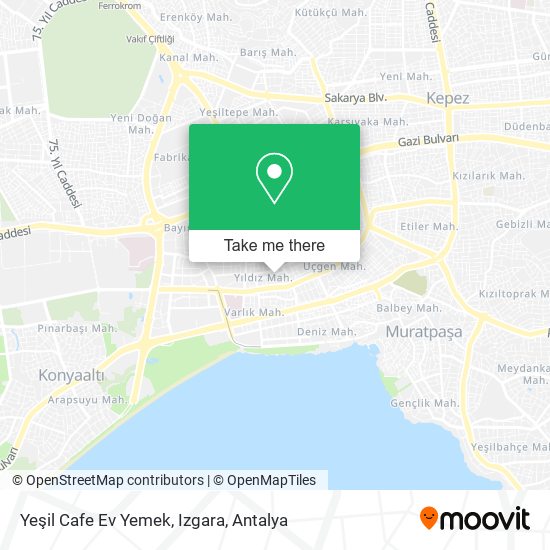 Yeşil Cafe Ev Yemek, Izgara map