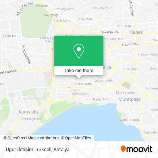 Uğur Iletişim Turkcell map