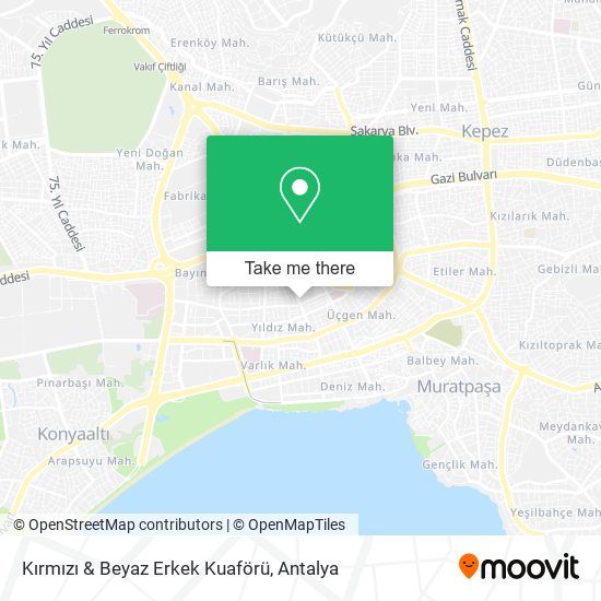 Kırmızı & Beyaz Erkek Kuaförü map
