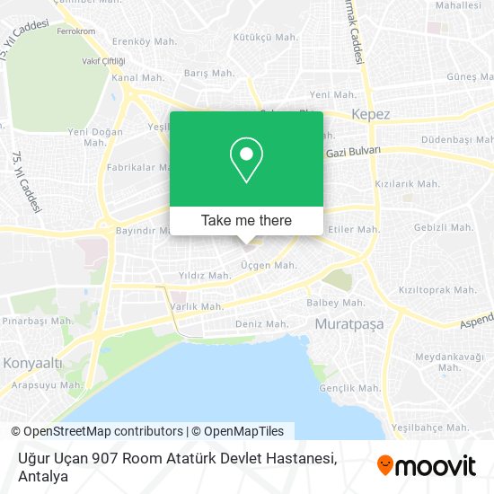Uğur Uçan 907 Room Atatürk Devlet Hastanesi map