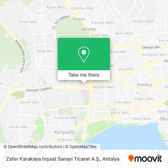 Zafer Karakaya İnşaat Sanayi Ticaret A.Ş. map