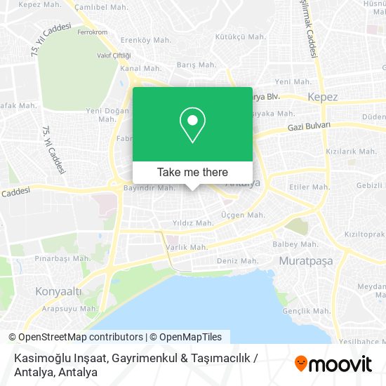 Kasimoğlu Inşaat, Gayrimenkul & Taşımacılık / Antalya map