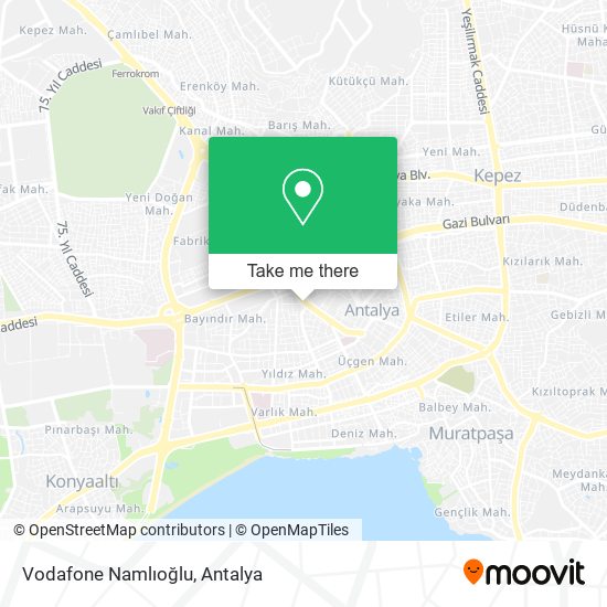Vodafone Namlıoğlu map