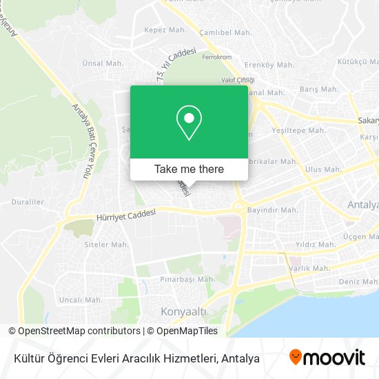Kültür Öğrenci Evleri Aracılık Hizmetleri map
