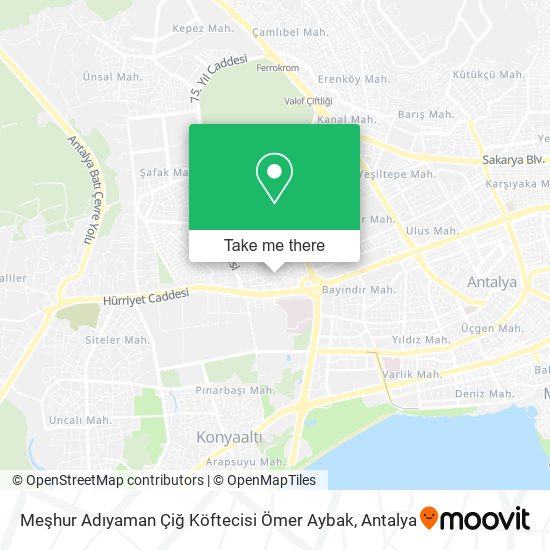Meşhur Adıyaman Çiğ Köftecisi Ömer Aybak map