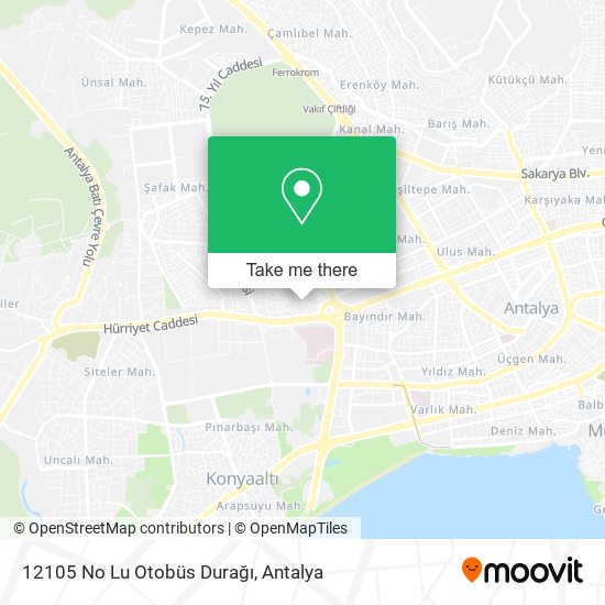 12105 No Lu Otobüs Durağı map