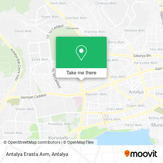 Antalya Erasta Avm map