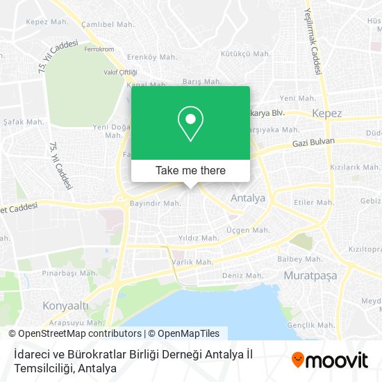 İdareci ve Bürokratlar Birliği Derneği Antalya İl Temsilciliği map