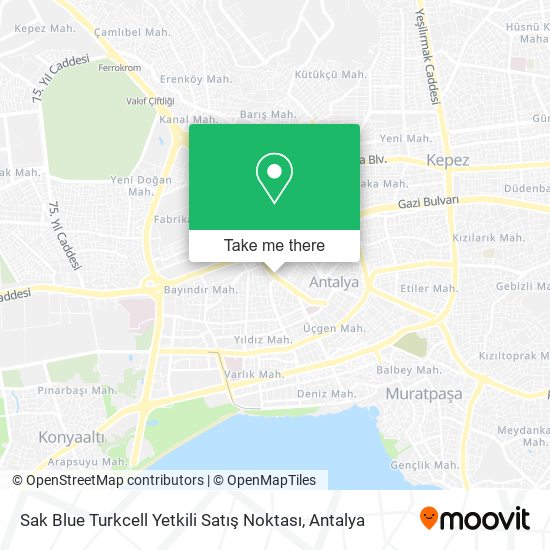 Sak Blue Turkcell Yetkili Satış Noktası map