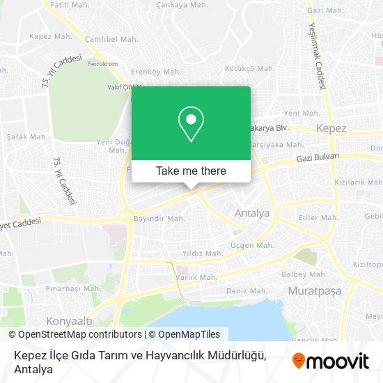 Kepez İlçe Gıda Tarım ve Hayvancılık Müdürlüğü map