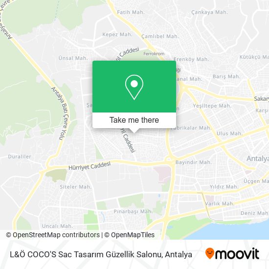 L&Ö COCO'S Sac Tasarım Güzellik Salonu map