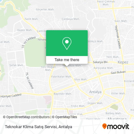 Teknokar Klima Satış Servisi map