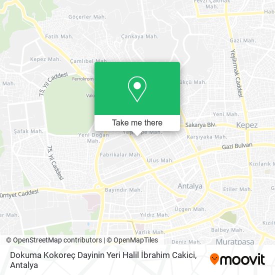 Dokuma Kokoreç Dayinin Yeri Halil İbrahim Cakici map