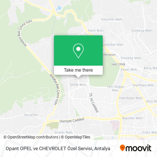 Opant OPEL ve CHEVROLET Özel Servisi map