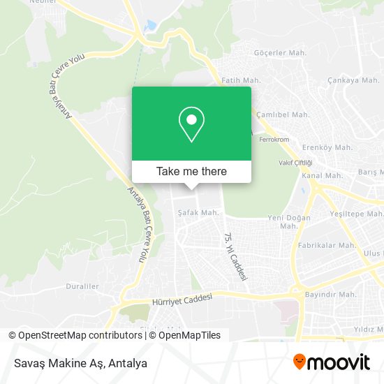 Savaş Makine Aş map
