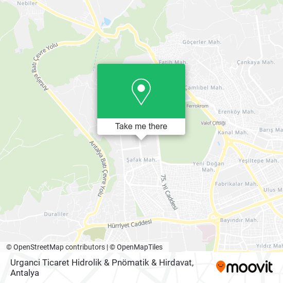 Urganci Ticaret Hidrolik & Pnömatik & Hirdavat map