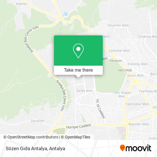 Sözen Gıda Antalya map