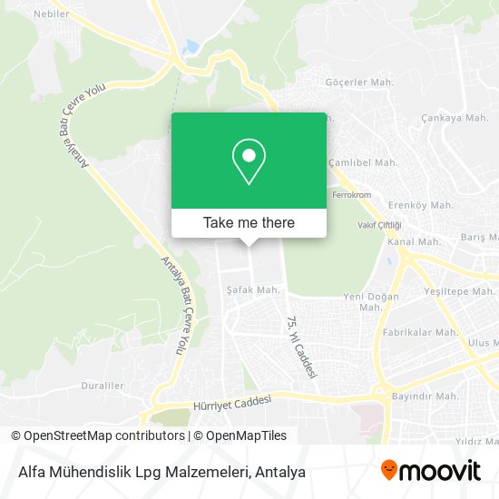 Alfa Mühendislik Lpg Malzemeleri map