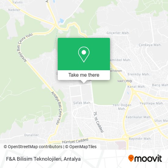 F&A Bilisim Teknolojileri map