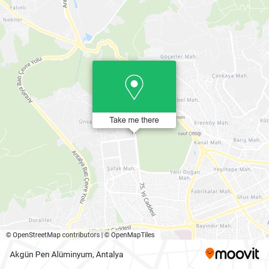 Akgün Pen Alüminyum map
