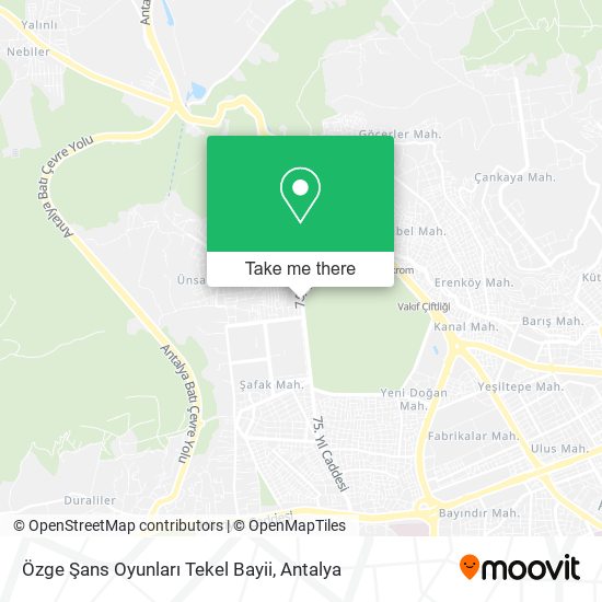 Özge Şans Oyunları Tekel Bayii map