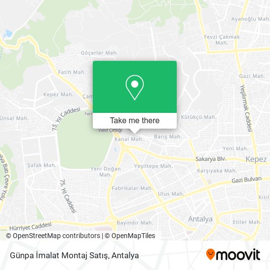 Günpa İmalat Montaj Satış map