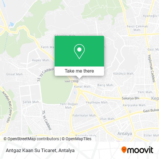 Antgaz Kaan Su Ticaret map