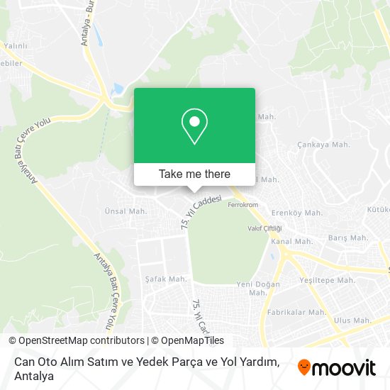 Can Oto Alım Satım ve Yedek Parça ve Yol Yardım map