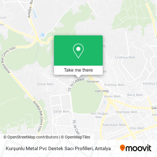 Kurşunlu Metal Pvc Destek Sacı Profilleri map