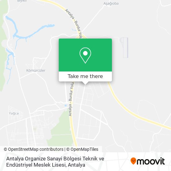 Antalya Organize Sanayi Bölgesi Teknik ve Endüstriyel Meslek Lisesi map