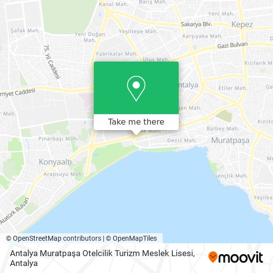Antalya Muratpaşa Otelcilik Turizm Meslek Lisesi map