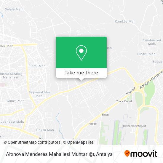 Altınova Menderes Mahallesi Muhtarlığı map