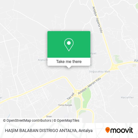 HAŞİM BALABAN DISTRIGO ANTALYA map