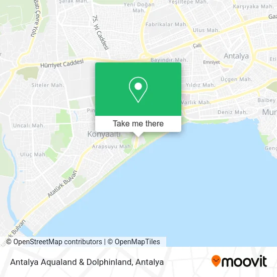 Antalya Aqualand & Dolphinland map