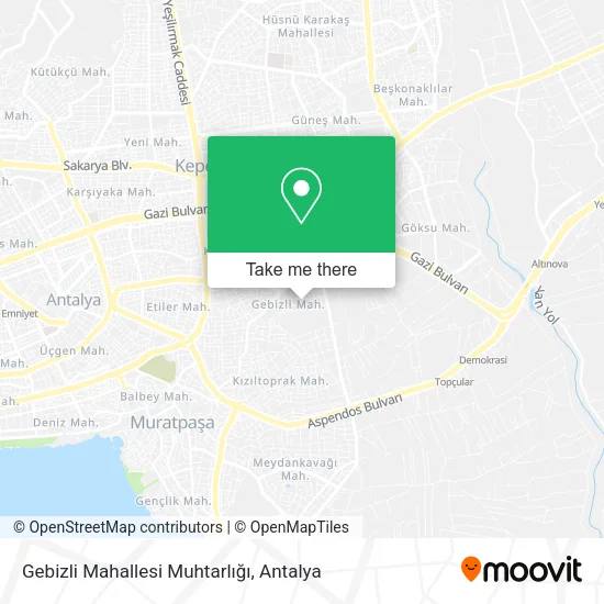 Gebizli Mahallesi Muhtarlığı map