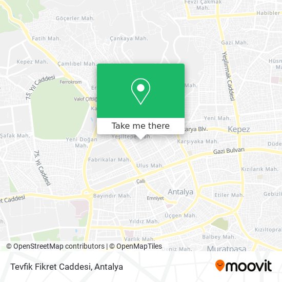 Tevfik Fikret Caddesi map