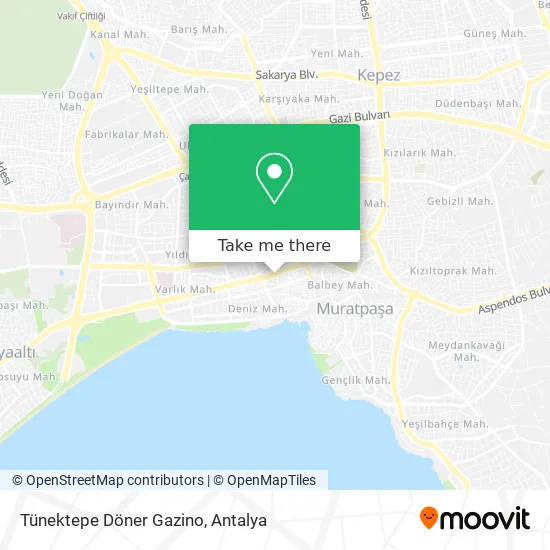 Tünektepe Döner Gazino map
