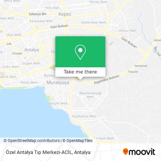 Özel Antalya Tıp Merkezi-ACİL map