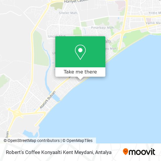 Robert's Coffee Konyaalti Kent Meydani map