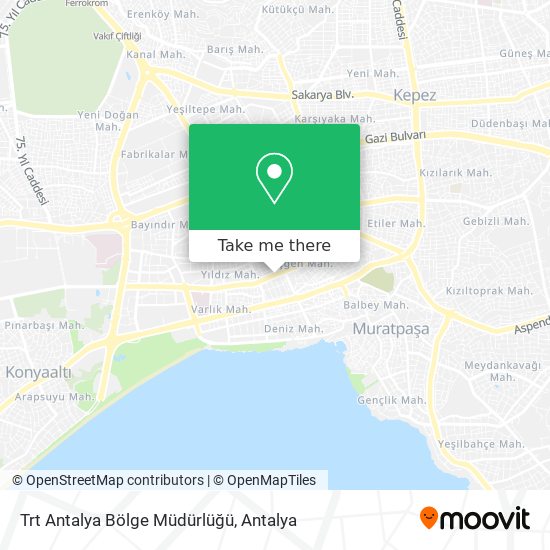 Trt Antalya Bölge Müdürlüğü map