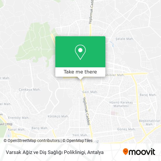 Varsak Ağiz ve Diş Sağlığı Poliklinigi map