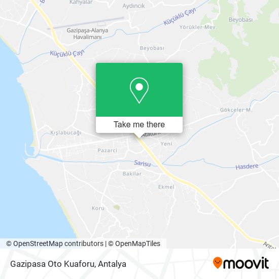 Gazipasa Oto Kuaforu map