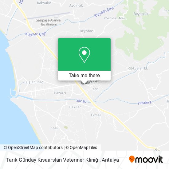 Tarık Günday Kısaarslan Veteriner Kliniği map