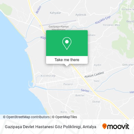 Gazipaşa Devlet Hastanesi Göz Poliklinigi map