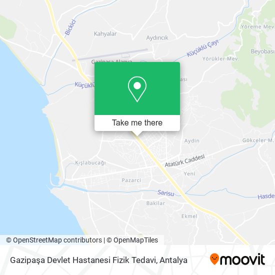 Gazipaşa Devlet Hastanesi Fizik Tedavi map